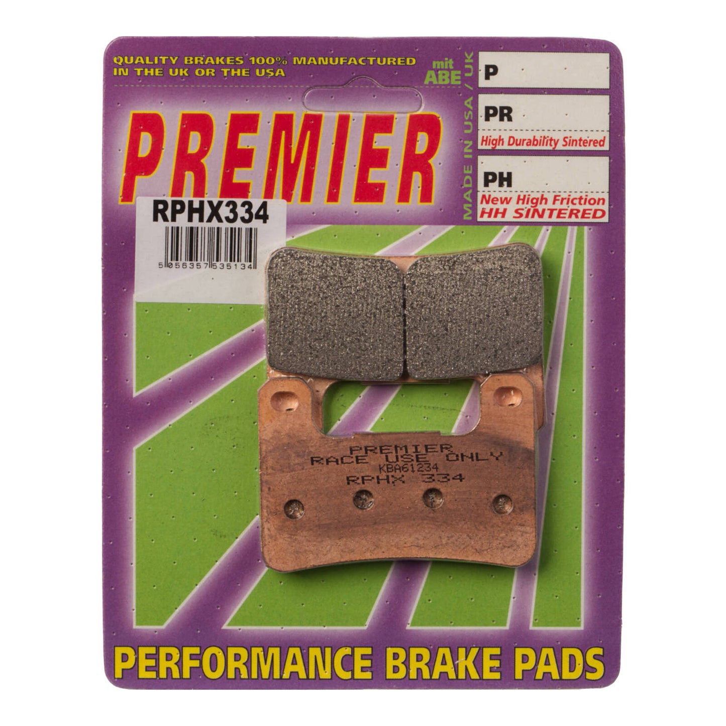 Premier Brake Pads - RPHX Sintered Racing Only - RPHX334
