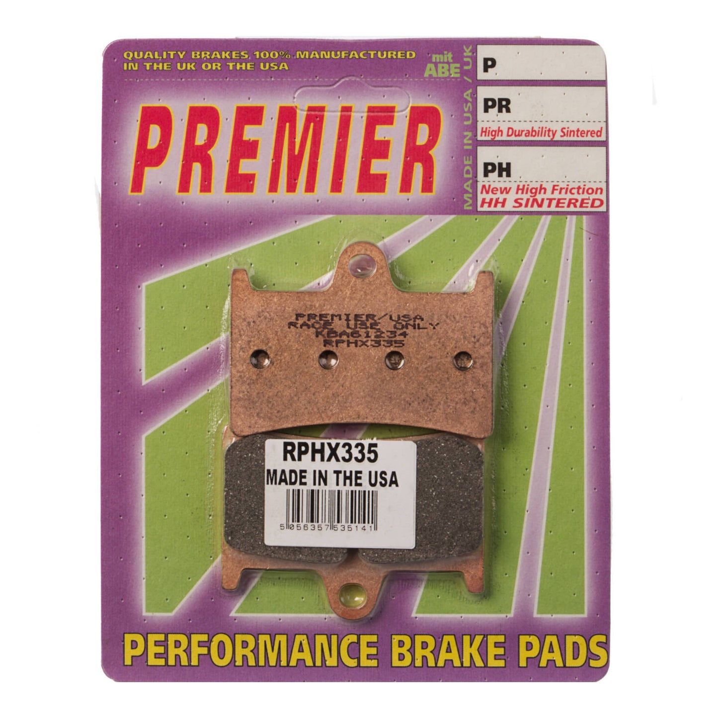 Premier Brake Pads - RPHX Sintered Racing Only - RPHX335