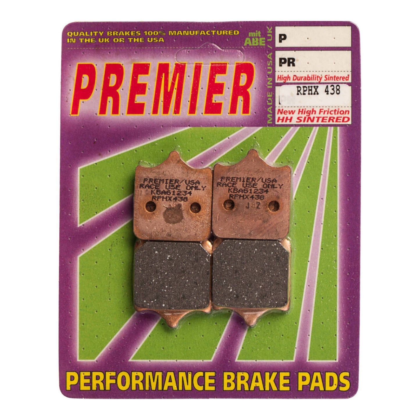 Premier Brake Pads - RPHX Sintered Racing Only - RPHX438