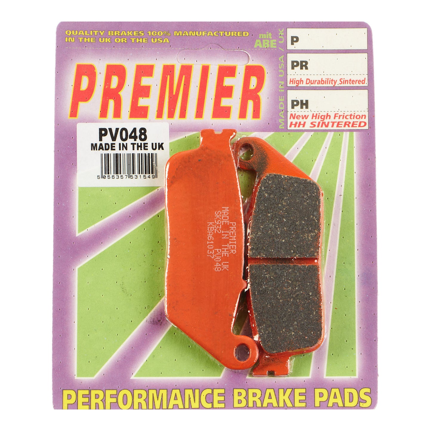 Premier Brake Pads - PV Semi Sintered - PV048