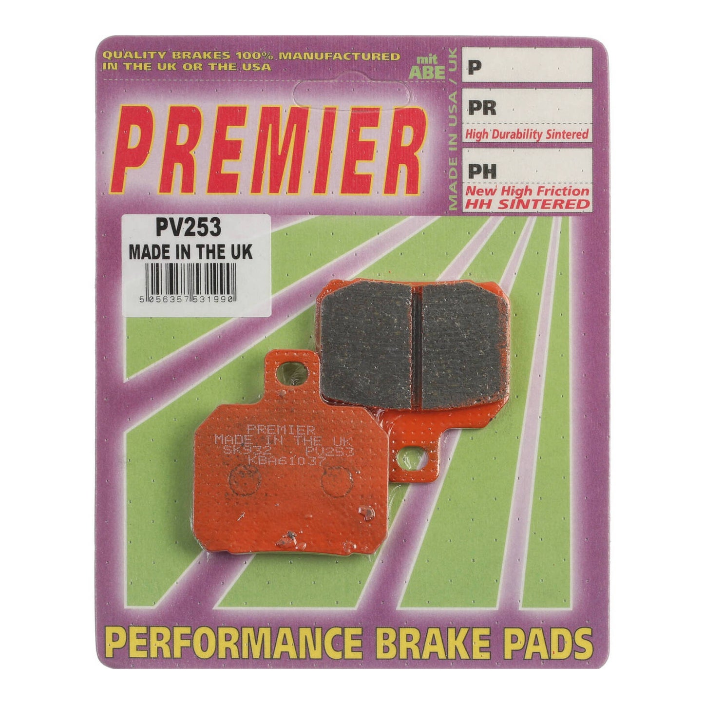 Premier Brake Pads - PV Semi Sintered - PV253