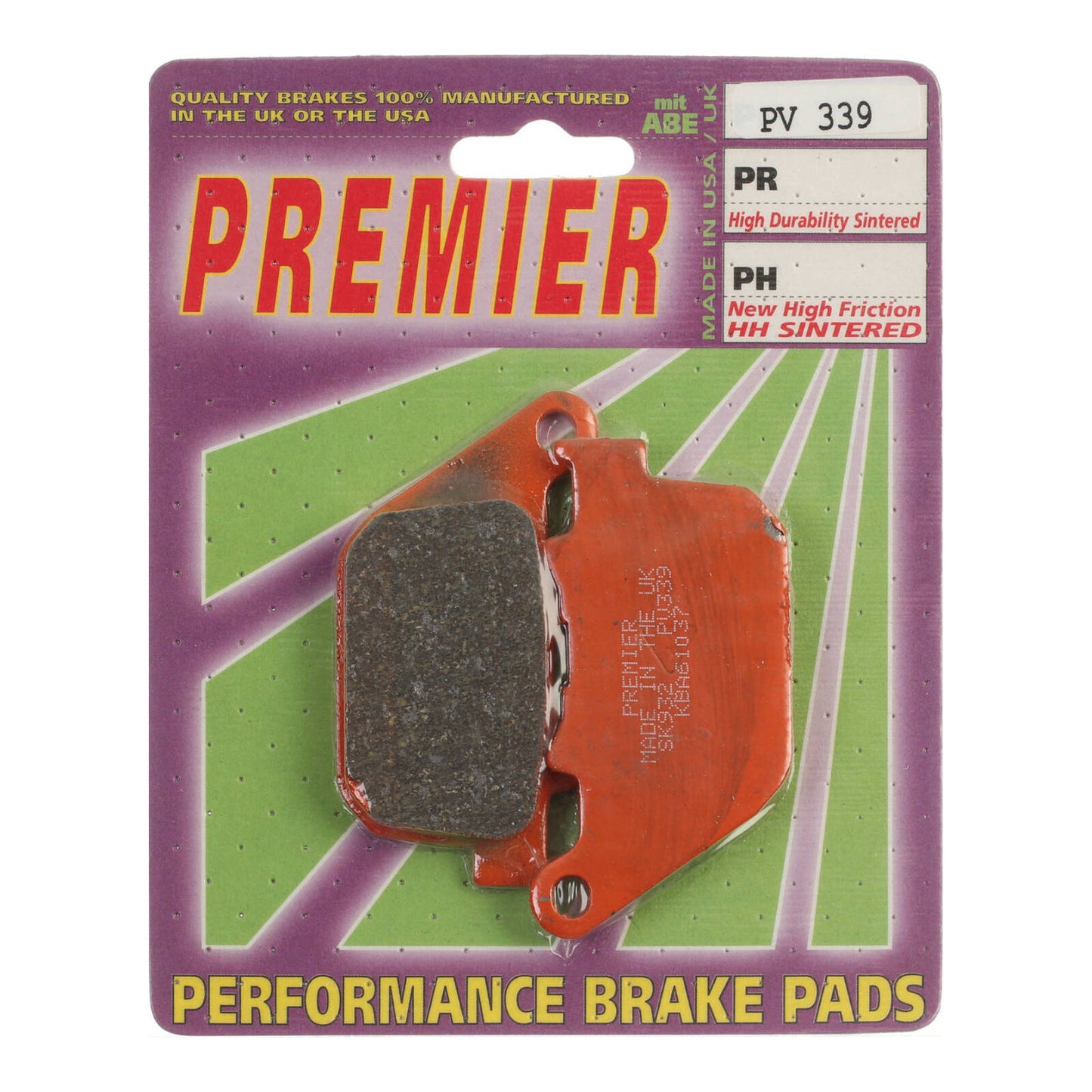 Premier Brake Pads - PV Semi Sintered - PV339