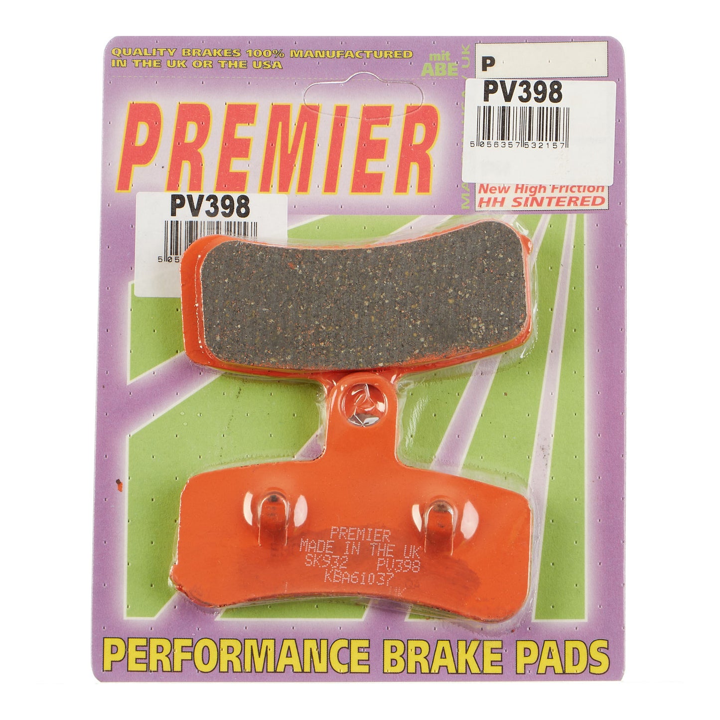Premier Brake Pads - PV Semi Sintered - PV398