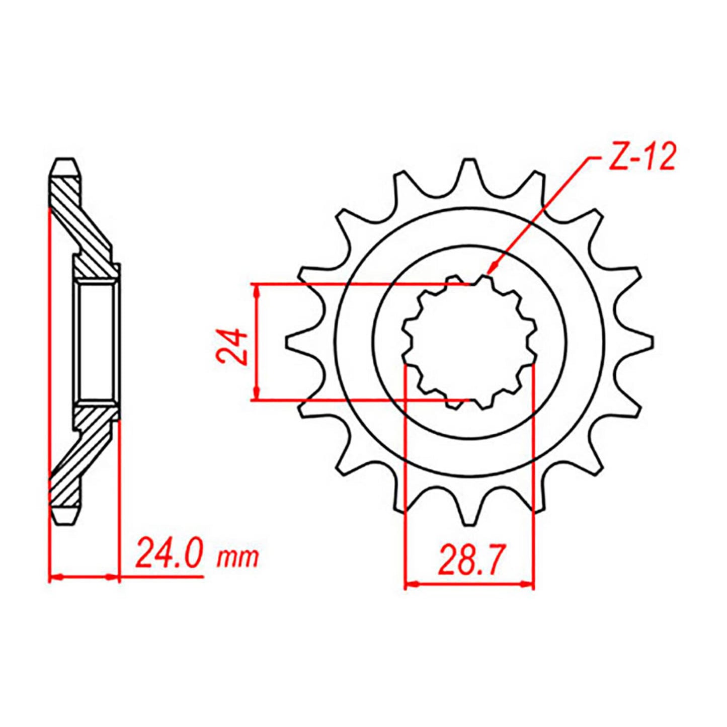MTX 528 Steel Front Sprocket #530