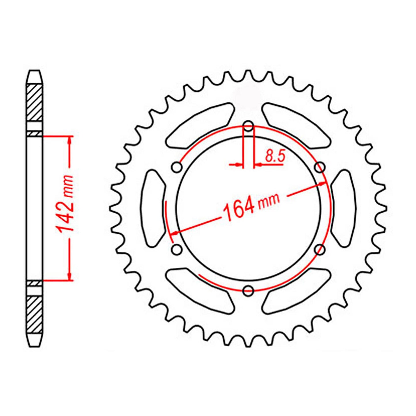 MTX 1074 Steel Rear Sprocket #525