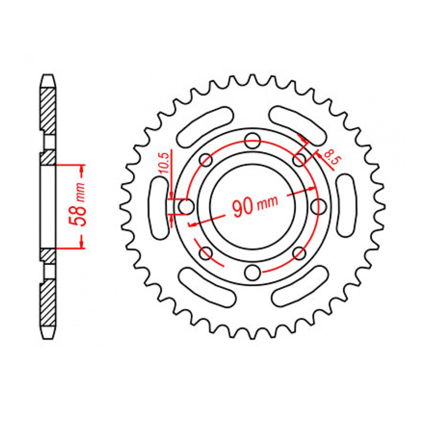 MTX 279 (3) Steel Rear Sprocket #520