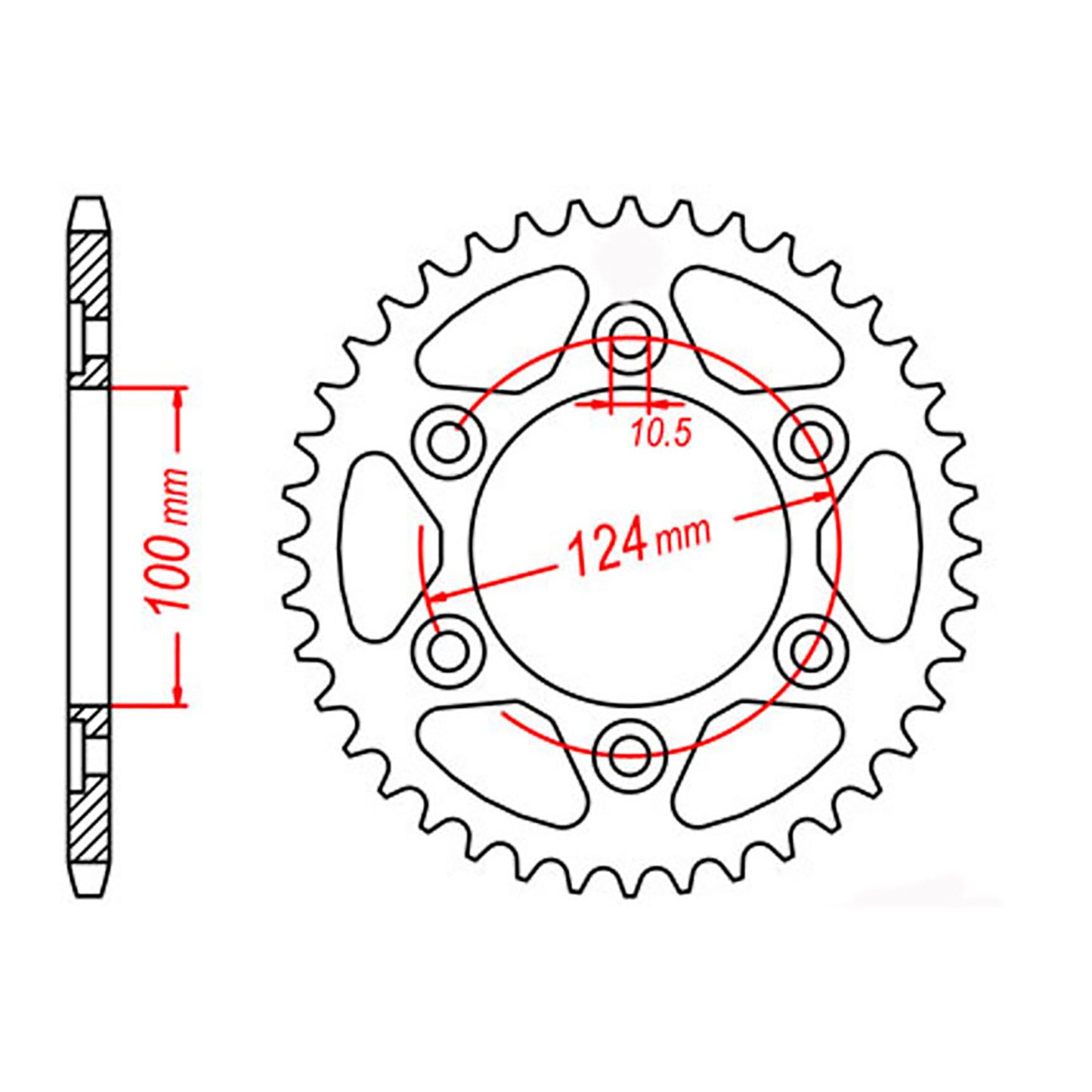 MTX 745 Steel Rear Sprocket #525