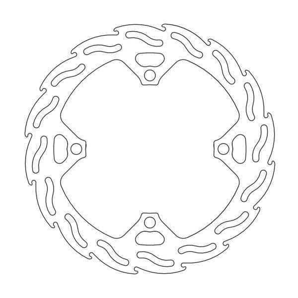 BRAKE DISC REAR MOTO MASTER FLAME 240MM SUZUKI RMZ250 07-24 RMZ450 05-ON RMX450 10-19