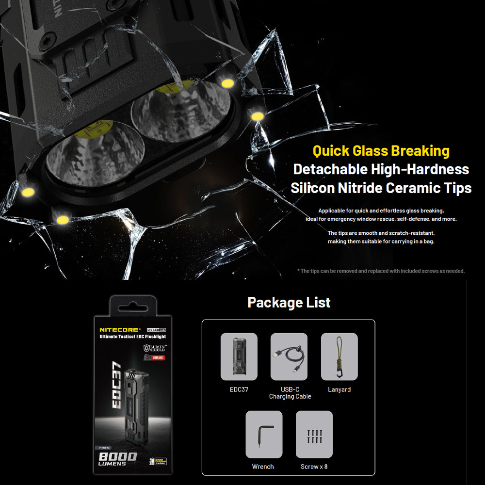 NITECORE EDC37 8000 LUMEN EDC FLASHLIGHT
