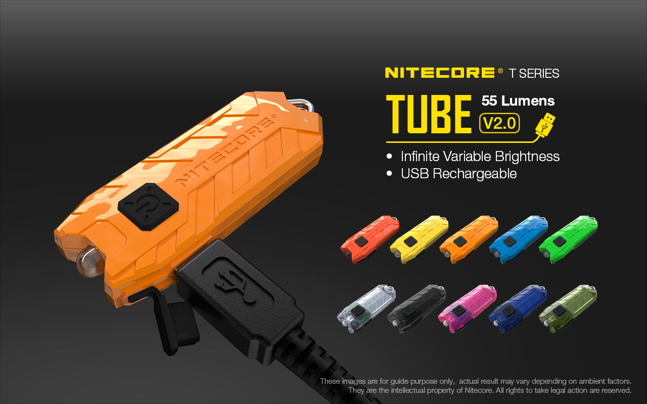 NITECORE TUBE V2 LED KEY CHAIN FLASHLIGHT BLACK