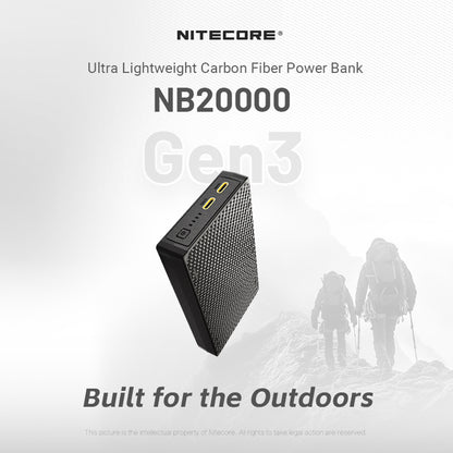 NITECORE 20000MAH (GEN 3) POWER BANK WATER-RESISTANT
