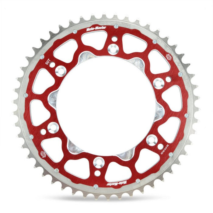 SPROCKET REAR MOTO MASTER FUSION DUAL RING 51T RED BETA GAS GAS HUSQVARNA SHERCO SUZUKI