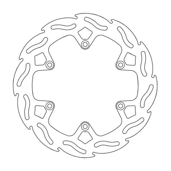 BRAKE DISC REAR MOTO MASTER FLAME 220MM GAS GAS HUSABERG HUSQVARNA KTM