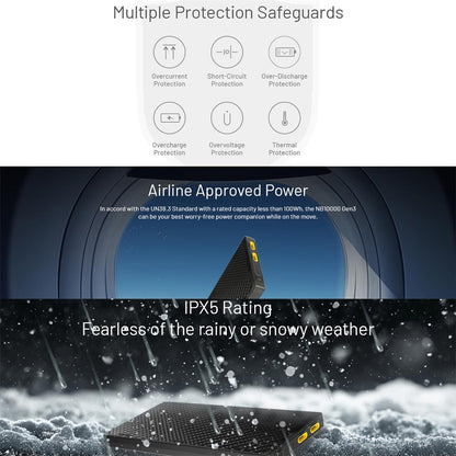 NITECORE 10,000MAH POWER BANK GEN3 ULTRA LIGHTWEIGHT CARBON FIBER ENERGY BRICK