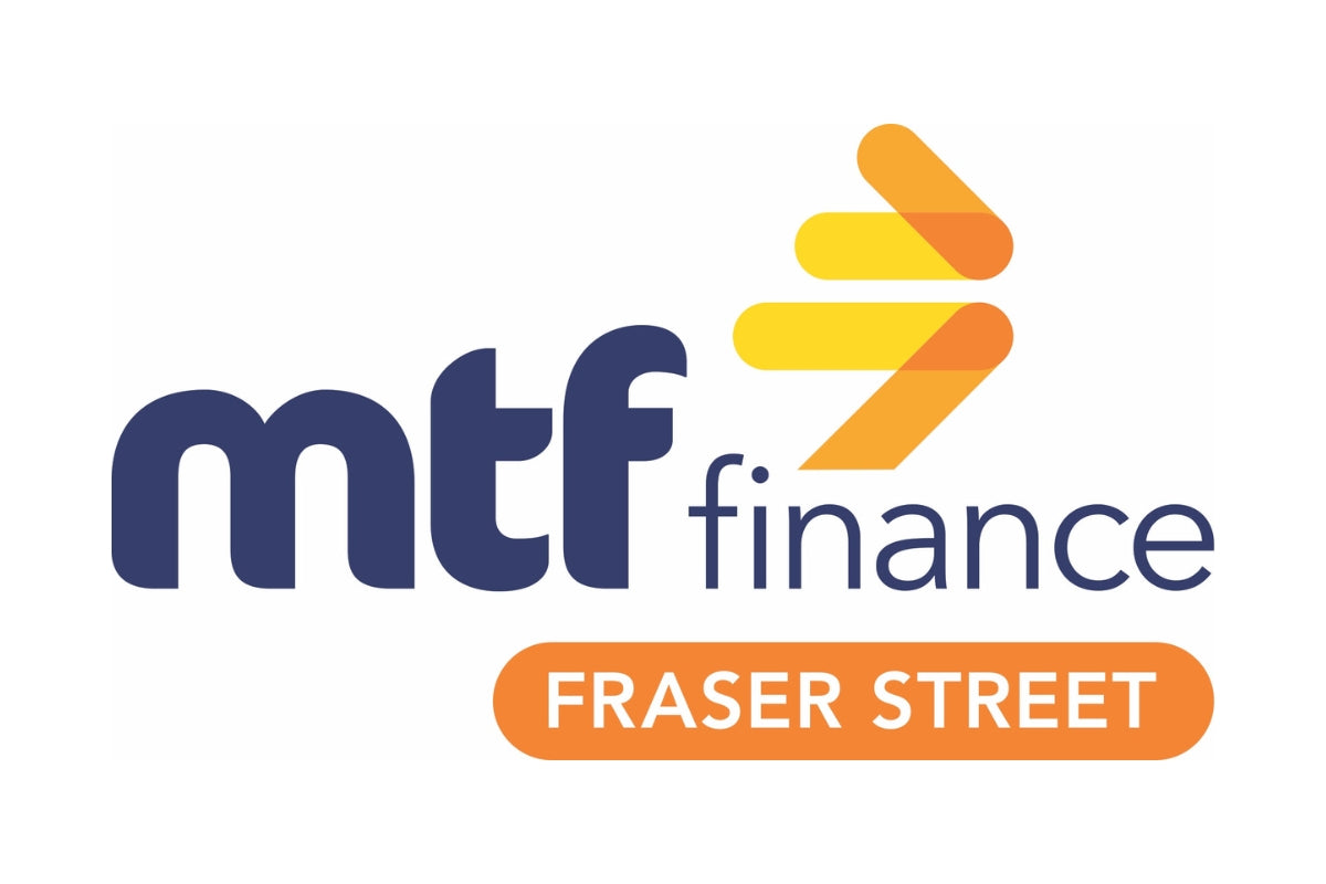 MTF Finance logo with colorful design on a white background