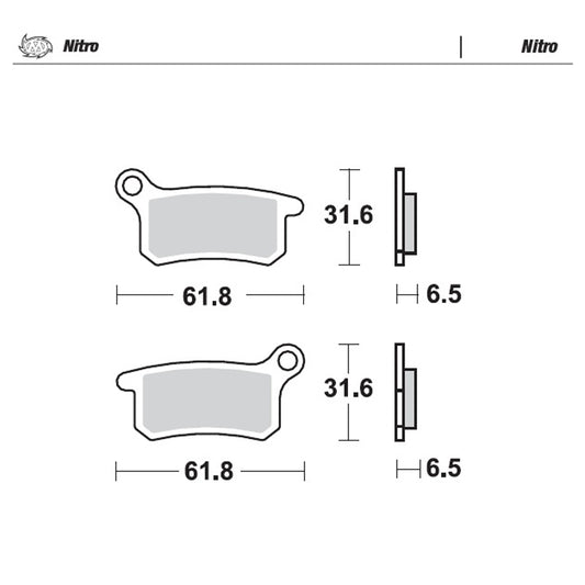 BRAKE PADS FRONT AND REAR MOTO MASTER NITRO GAS GAS HUSQVARNA KTM