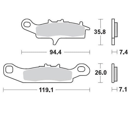 BRAKE PADS FRONT MOTO MASTER PRO SINTERED FRONT LEFT KAWASAKI SUZUKI