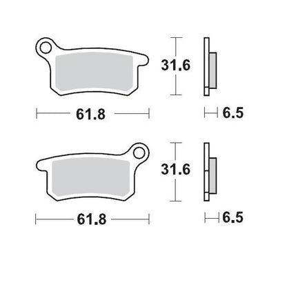 BRAKE PADS FRONT AND REAR MOTO MASTER PRO SINTERED GAS GAS HUSQVARNA KTM