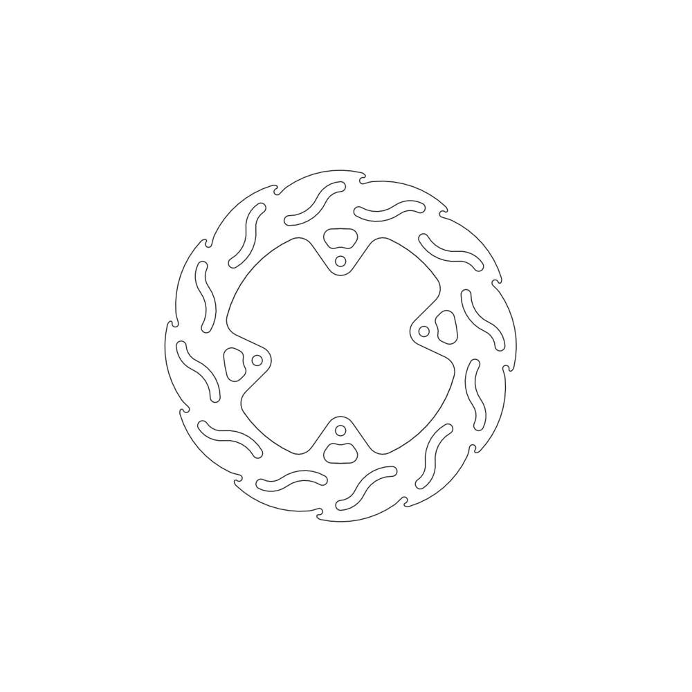 BRAKE DISC FRONT MOTO MASTER FLAME 220MM HONDA CR80R 96-02 CR85R 03-07 CRF150R 07-ON