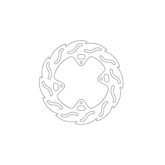 BRAKE DISC FRONT MOTO MASTER FLAME 220MM HONDA CR80R 96-02 CR85R 03-07 CRF150R 07-ON