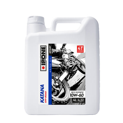 IPONE Katana Off Road- 100% Synthetic 4T - 10W60 - 4L