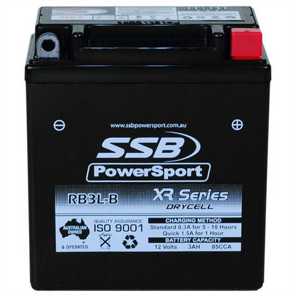 MOTORCYCLE AND POWERSPORTS BATTERY (YB3L-B) AGM 12V 3AH 85CCA BY SSB HIGH PERFORMANCE