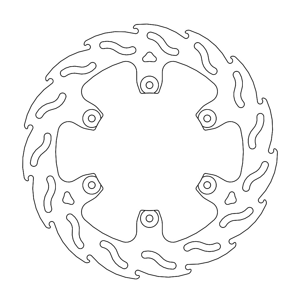 BRAKE DISC REAR MOTO MASTER FLAME 240MM GAS GAS HUSQVARNA KTM