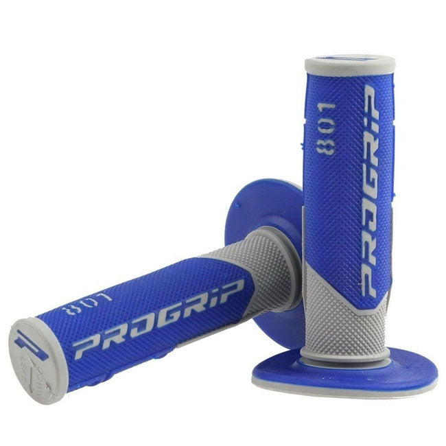 Progrip PG801 MX Grips - Grey/Blue PG801GL