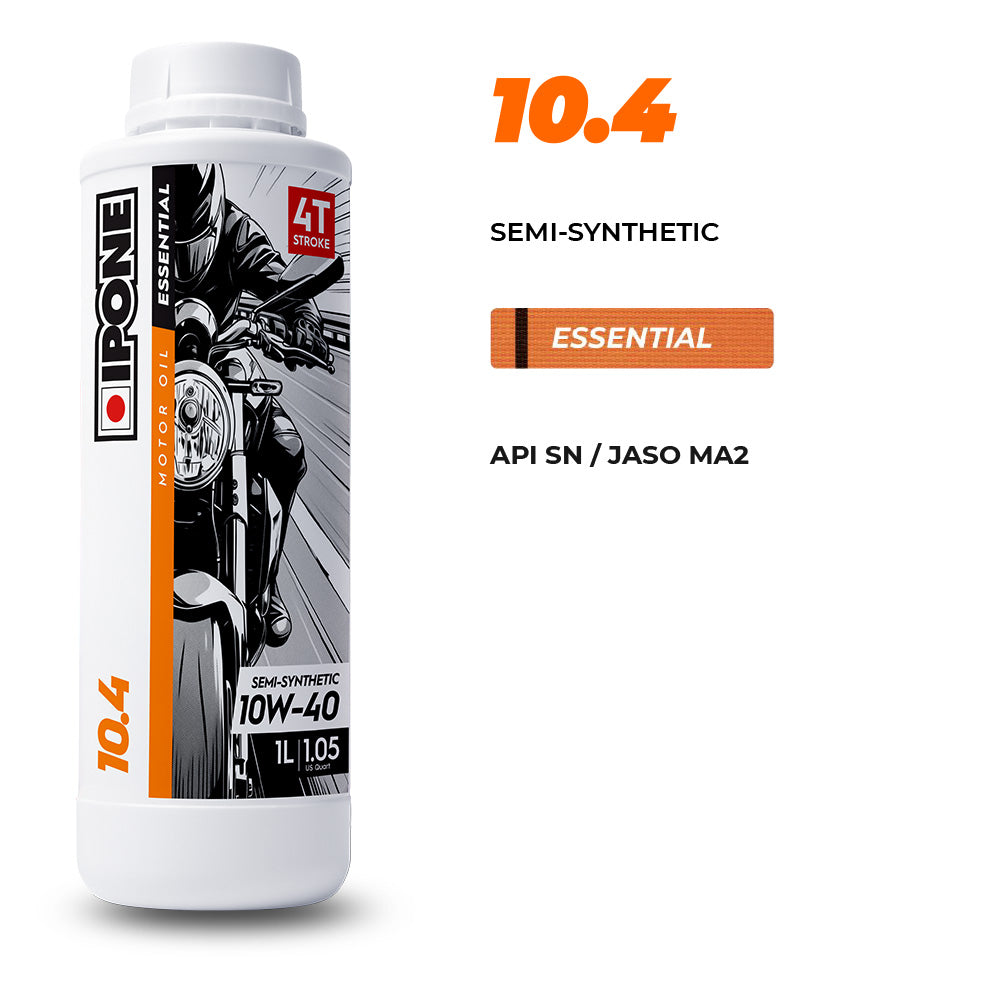 IPONE 10.4 - Semi Synthetic 4T Oil - Orange Belt Essential Motor Oil