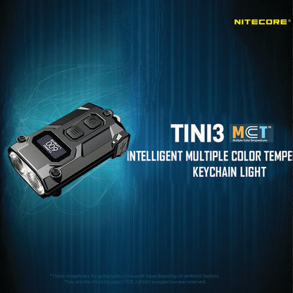NITECORE 600 LUMEN USB-C RECHARGEABLE KEYCHAIN FLASHLIGHT GREY