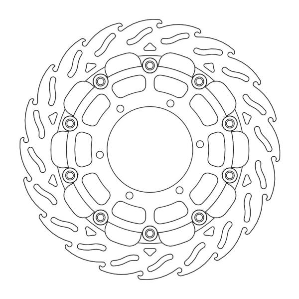 BRAKE DISC FRONT MOTO MASTER FLAME 310MM SUZUKI GSXR1000 09-16 GSXR600 09-21 GSXR750 08-20