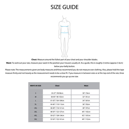 KNOX Size Chart - Mens Jackets