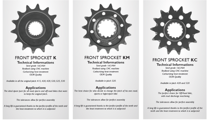 front sprocket descriptor