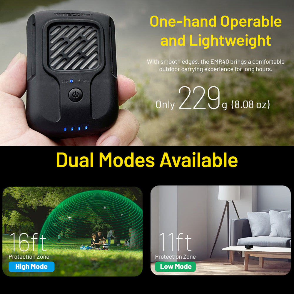 NITECORE EMR40 PORTABLE ELECTRONIC MULTIPURPOSE REPELLER