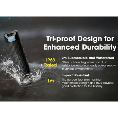 NITECORE LI-ION RECHARGEABLE USB C BATTERY 6000MAH 3.6V