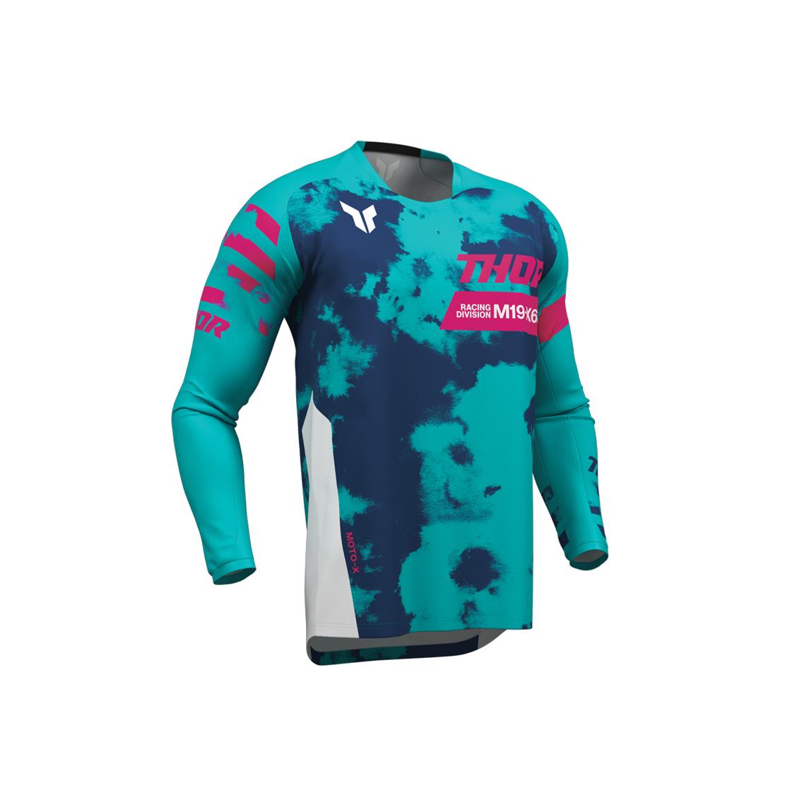 THOR MX YOUTH LAUNCHMODE BLEACH WHITE/AQUA