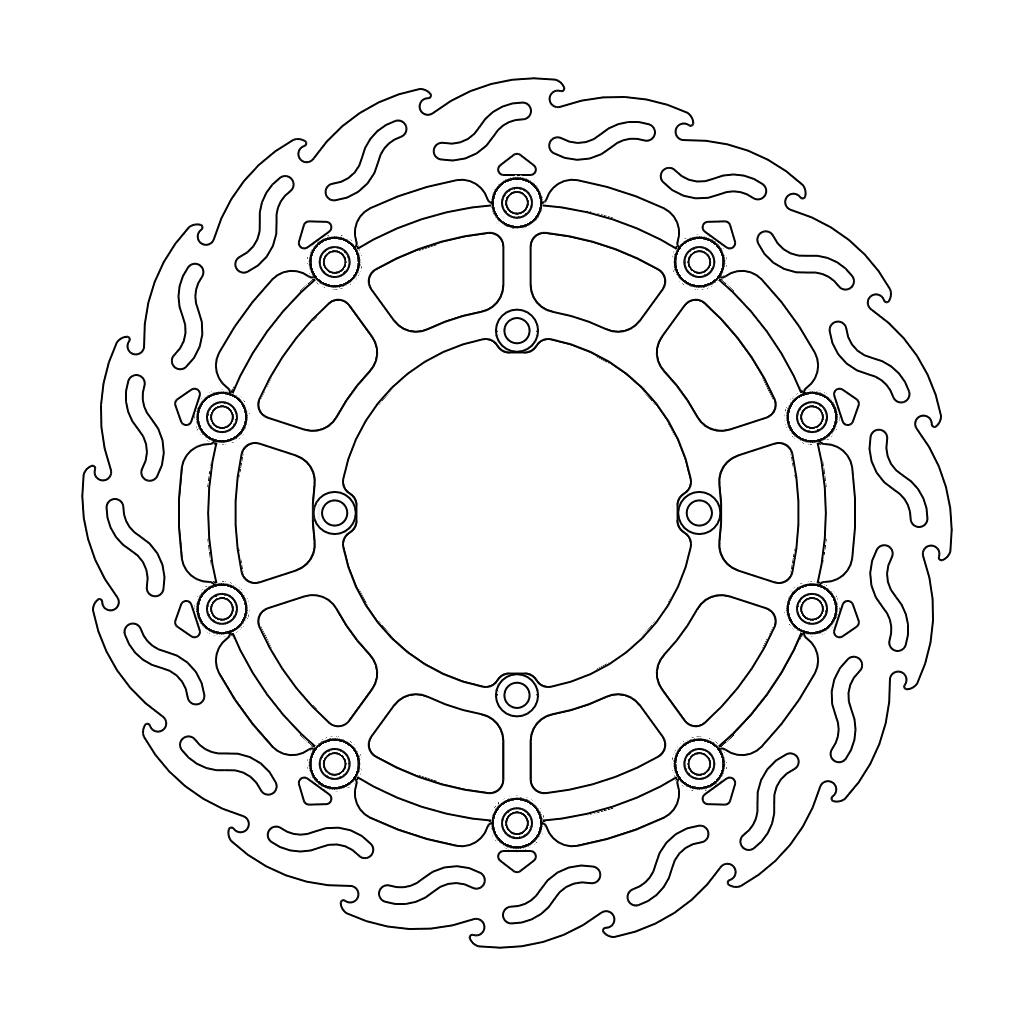 BRAKE DISC FRONT MOTO MASTER FLAME 320MM OVERSIZED SUZUKI RMX450 10-19 RMZ250 09-ON RMZ450 05-ON