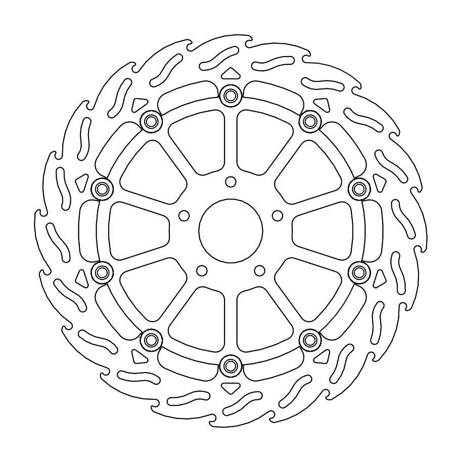 BRAKE DISC FRONT LEFT MOTO MASTER FLAME 320MM HUSQVARNA KTM