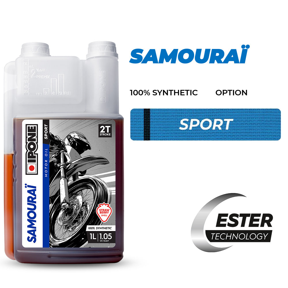 IPONE SAMOURAI 100% Synthetic 2T Oil - Blue Belt Sports Oil