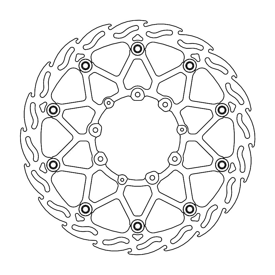 BRAKE DISC FRONT MOTO MASTER FLAME 320MM HONDA CRF250L 13-ON CRF300L 21-ON