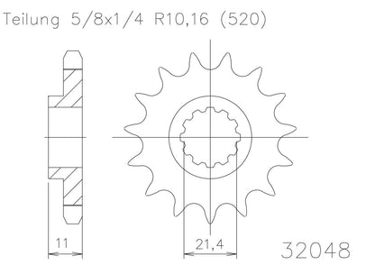 SPROCKET FRONT MOTO MASTER STEEL 13T HUSQVARNA CR SM SMR SMS TC TE TXC WR