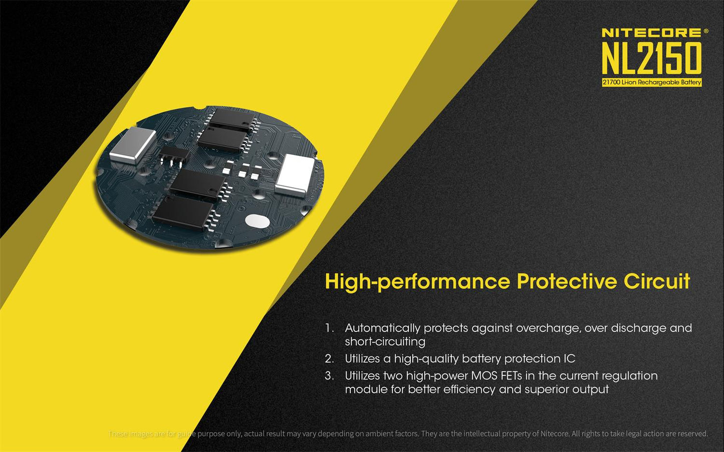 NITECORE 5000MAH RECHARGEABLE 21700 LI-ION BATTERY