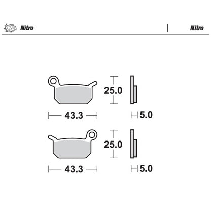 BRAKE PADS FRONT AND REAR MOTO MASTER NITRO GAS GAS HUSQVARNA KTM