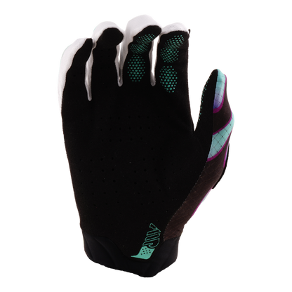 Youth Air Glove Overspray Black / Real Teal