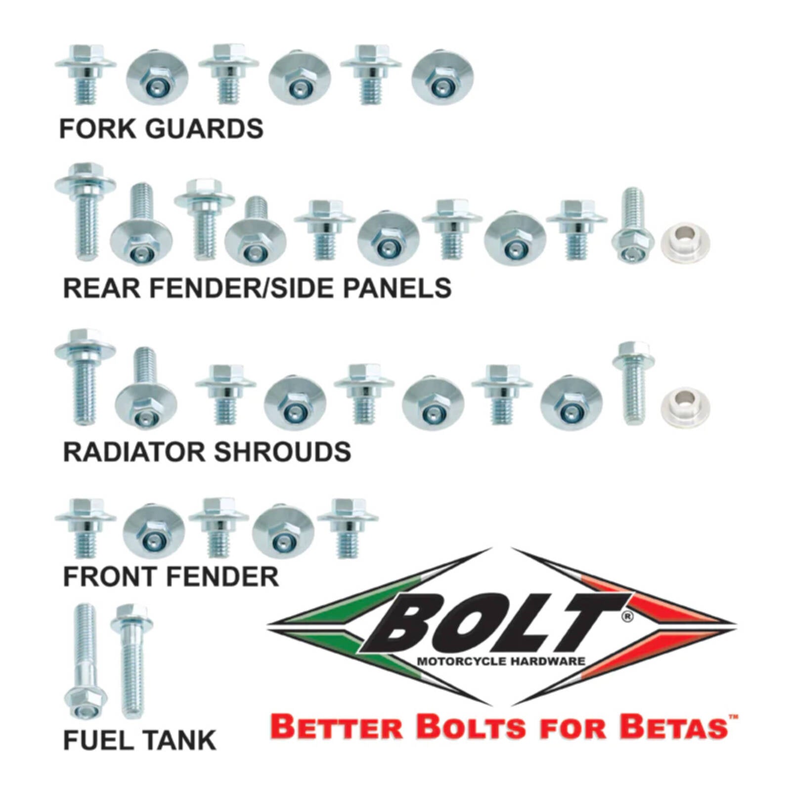 BOLT BODY WORK FASTENER KIT - BETA