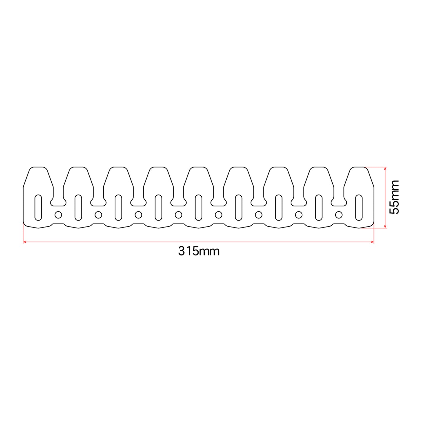 DRC Universal 4-Stroke Exhaust Pipe Guard - Titanium Color
