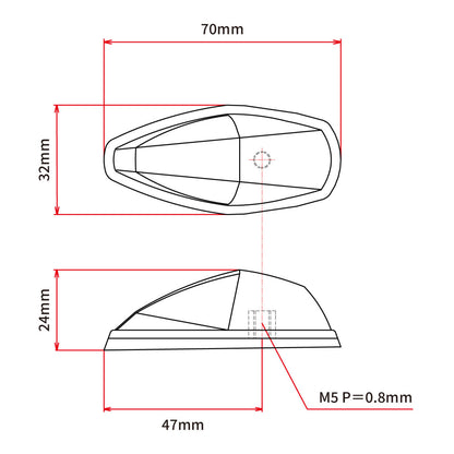 DRC 586 LED Flasher Lights (12V / Smoke / Pair)