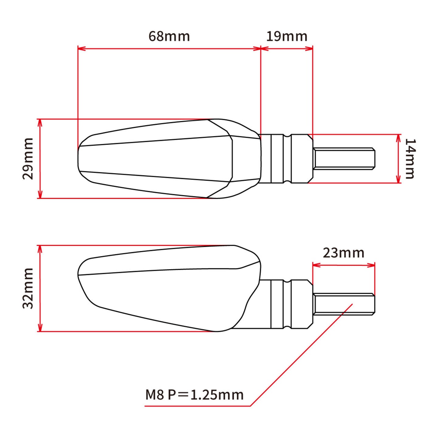 DRC 602 LED Flasher Lights (12V / Orange / Pair)
