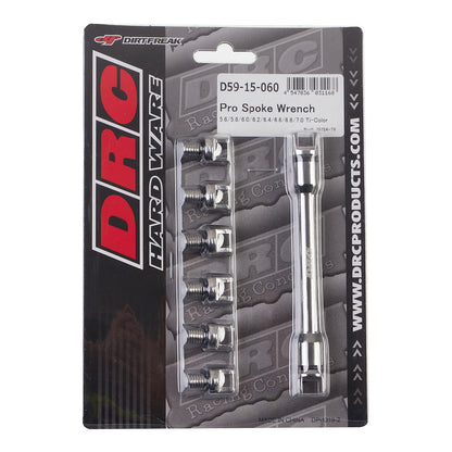 DRC PRO SPOKE WRENCH 5.6-7.0 TI-COLOUR