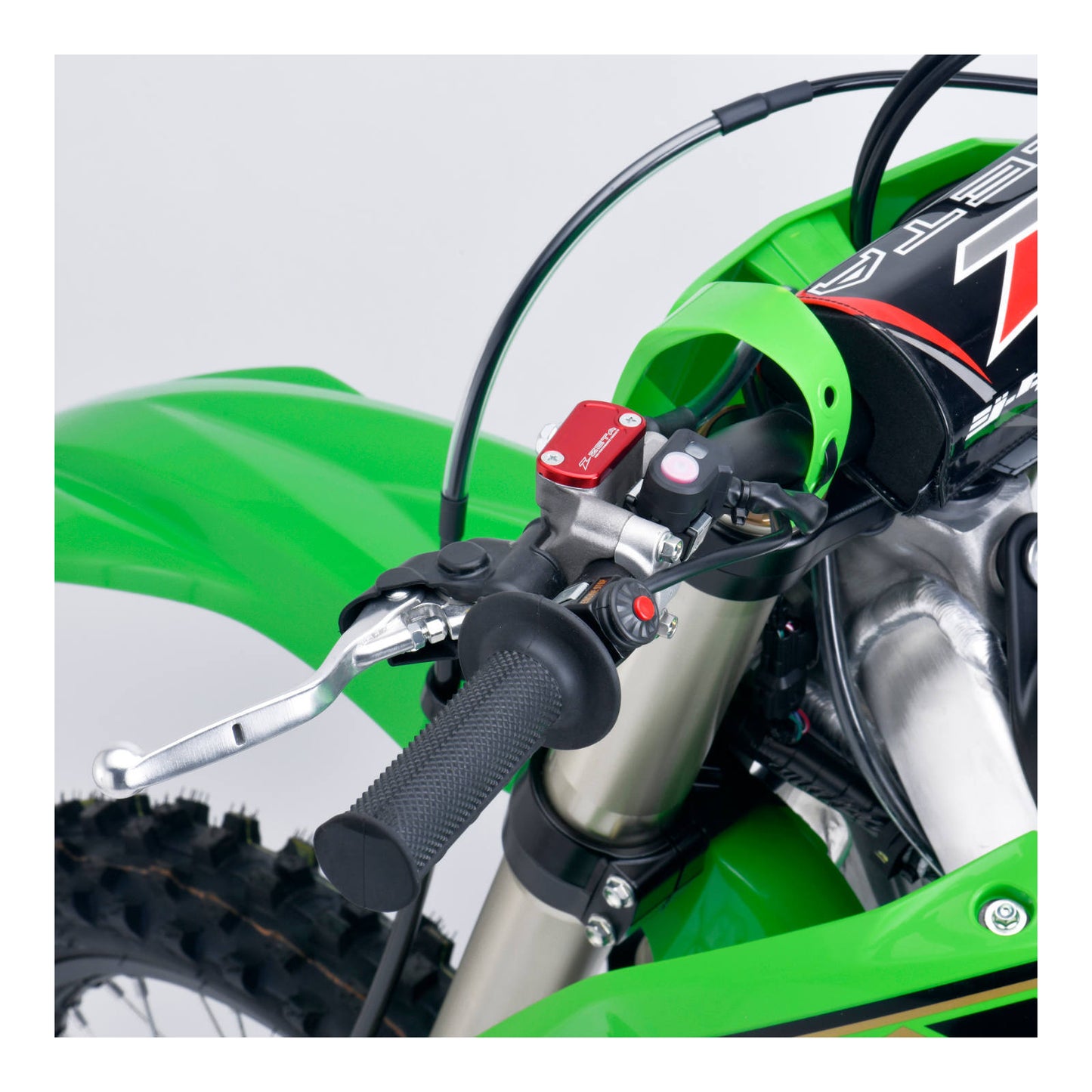 Zeta Clutch Reservoir Cover Honda CRF450R '21-, Kawasaki KX250 '21- Red